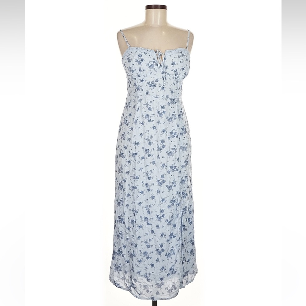 Aeropostale Blue Floral Midi Dress